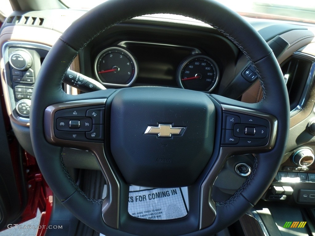 2022 Chevrolet Silverado 3500HD High Country Crew Cab 4x4 Jet Black/­Umber Steering Wheel Photo #144207339