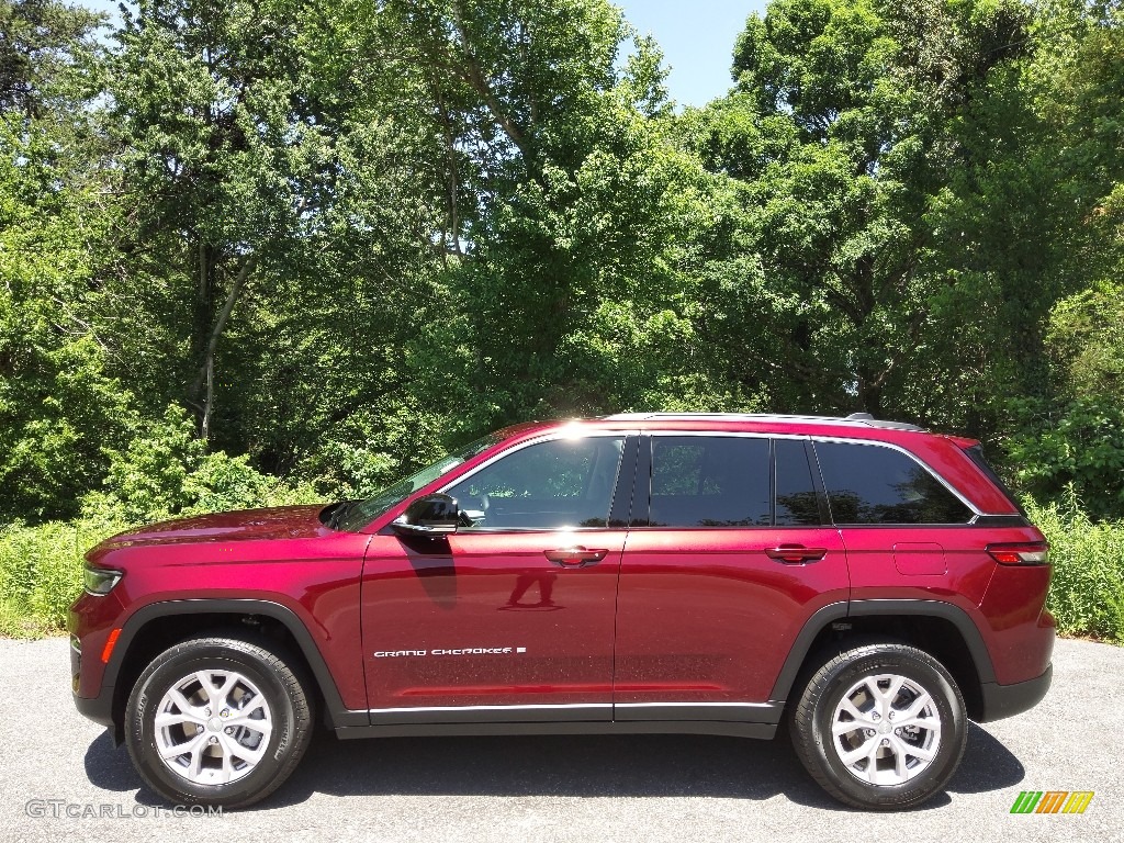 Velvet Red Pearl 2022 Jeep Grand Cherokee Limited 4x4 Exterior Photo #144207483