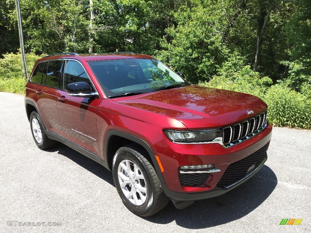 Velvet Red Pearl 2022 Jeep Grand Cherokee Limited 4x4 Exterior Photo #144207564