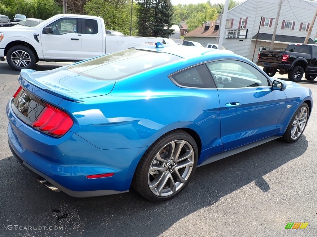 2021 Mustang GT Premium Fastback - Velocity Blue Metallic / Ebony photo #5