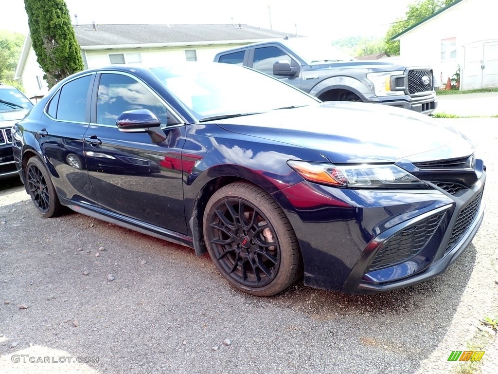 2021 Camry SE AWD - Blueprint / Black photo #4