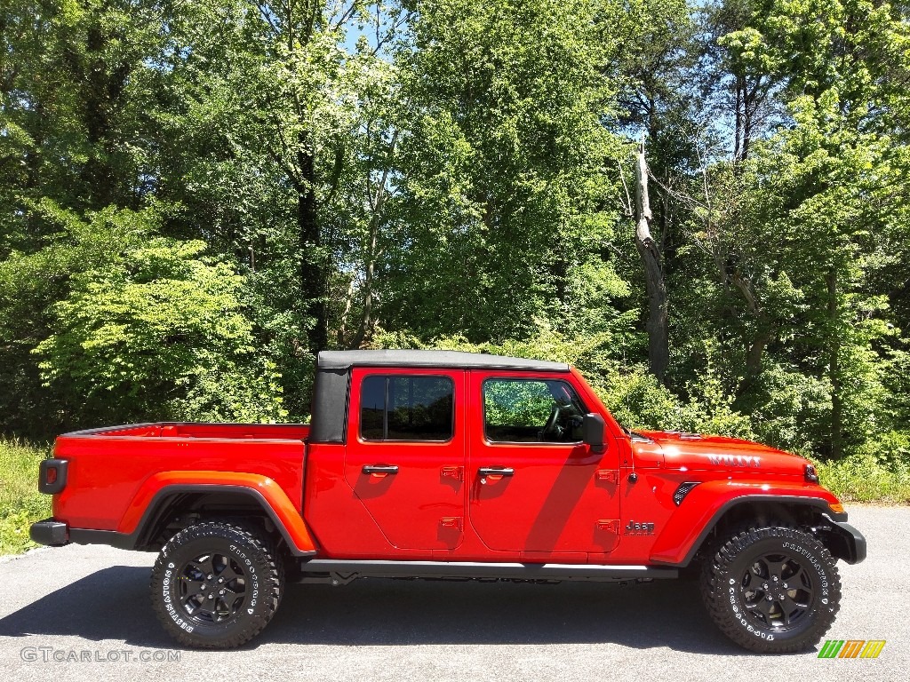 Firecracker Red 2022 Jeep Gladiator Willys 4x4 Exterior Photo #144212910