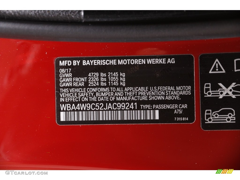2018 BMW 4 Series 440i xDrive Coupe Color Code Photos