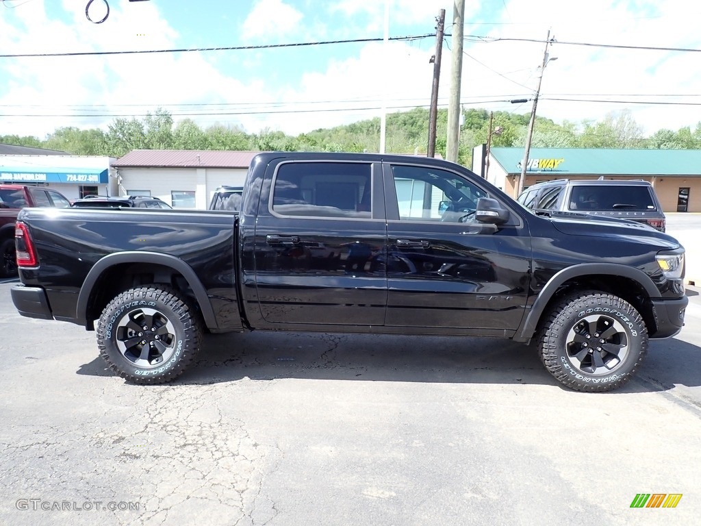 Diamond Black Crystal Pearl 2022 Ram 1500 Rebel Crew Cab 4x4 Exterior Photo #144214320