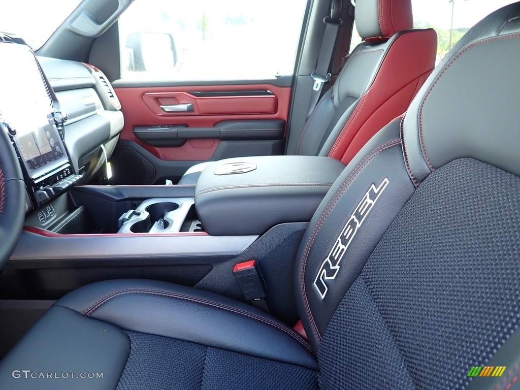 Black/Red Interior 2022 Ram 1500 Rebel Crew Cab 4x4 Photo #144214425