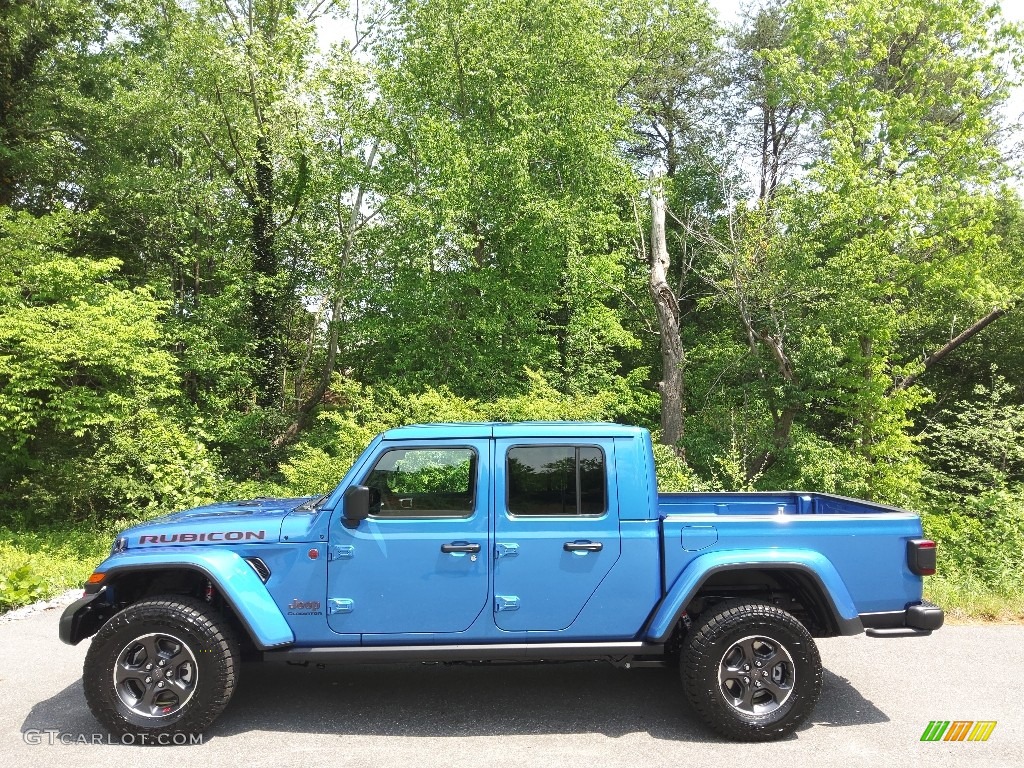 2022 Gladiator Rubicon 4x4 - Hydro Blue Pearl / Black photo #1