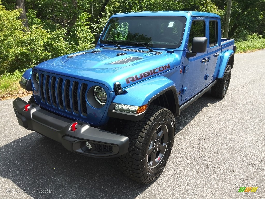 2022 Gladiator Rubicon 4x4 - Hydro Blue Pearl / Black photo #2