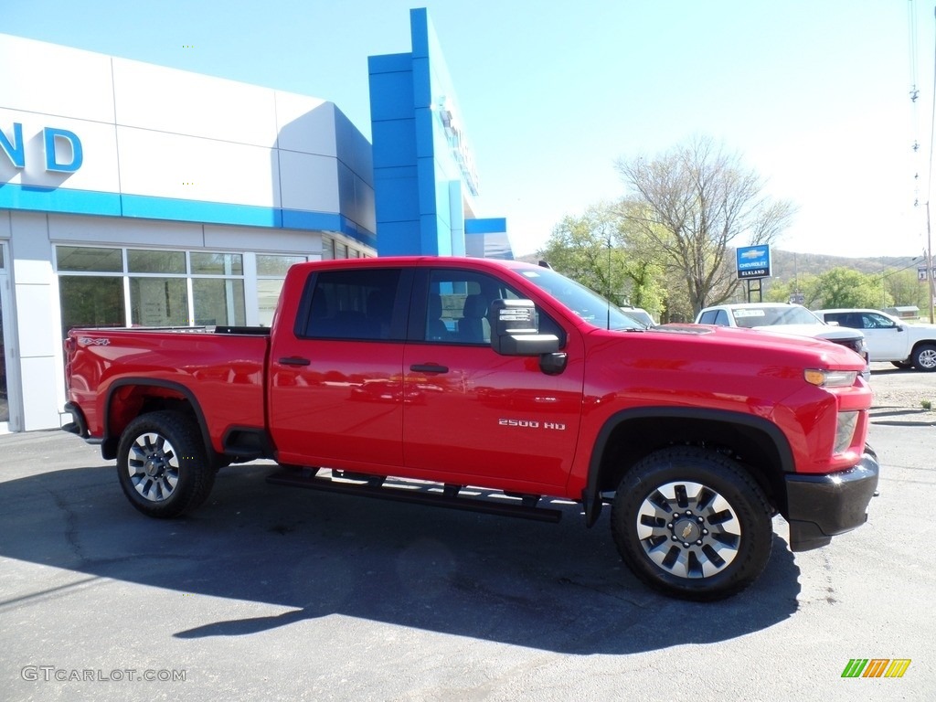 2022 Silverado 2500HD Custom Crew Cab 4x4 - Red Hot / Jet Black photo #5