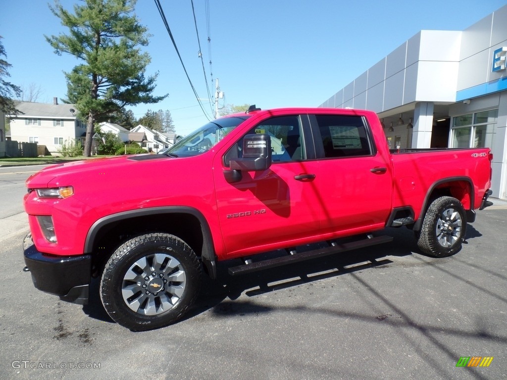 Red Hot 2022 Chevrolet Silverado 2500HD Custom Crew Cab 4x4 Exterior Photo #144215913