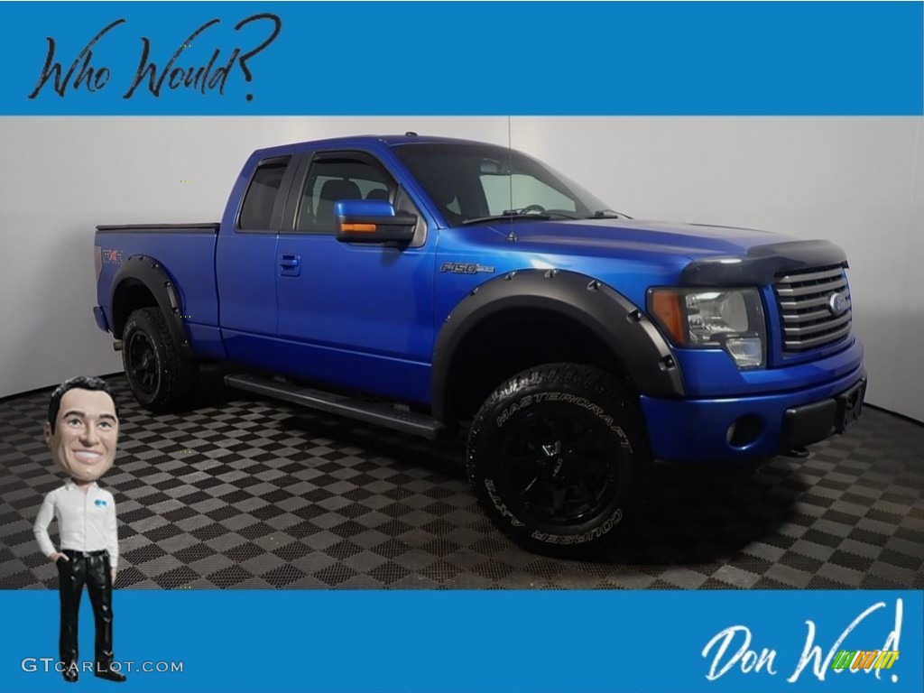 2011 F150 FX4 SuperCab 4x4 - Blue Flame Metallic / Black photo #1