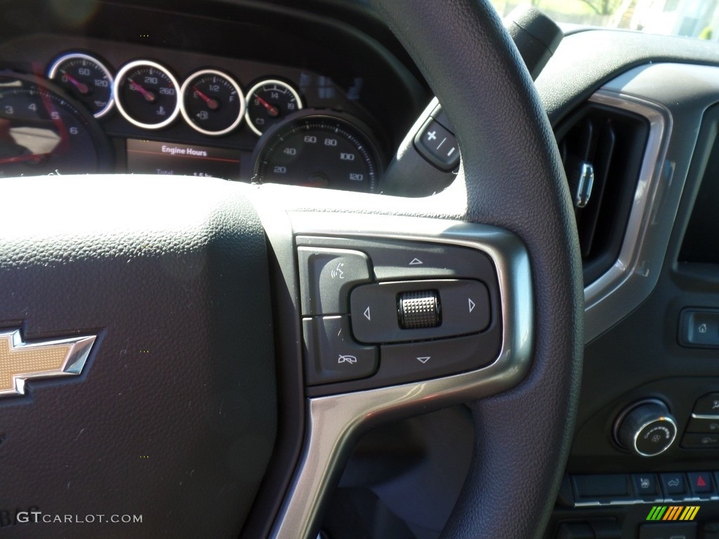 2022 Chevrolet Silverado 2500HD Custom Crew Cab 4x4 Jet Black Steering Wheel Photo #144216297