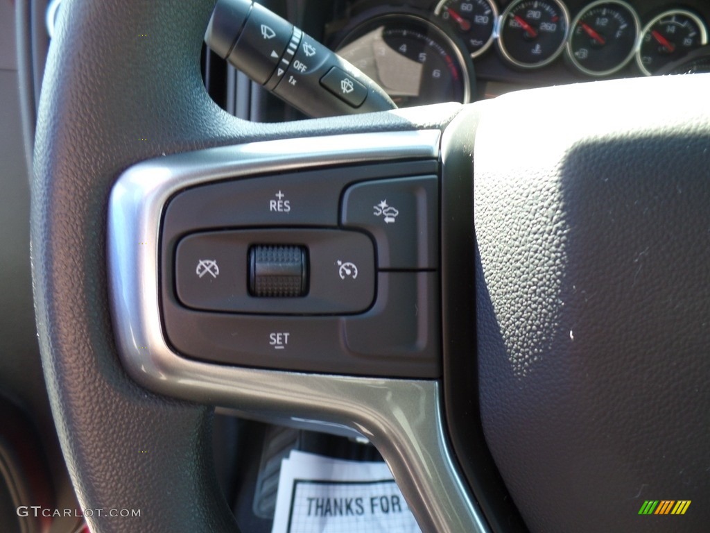 2022 Chevrolet Silverado 2500HD Custom Crew Cab 4x4 Jet Black Steering Wheel Photo #144216321