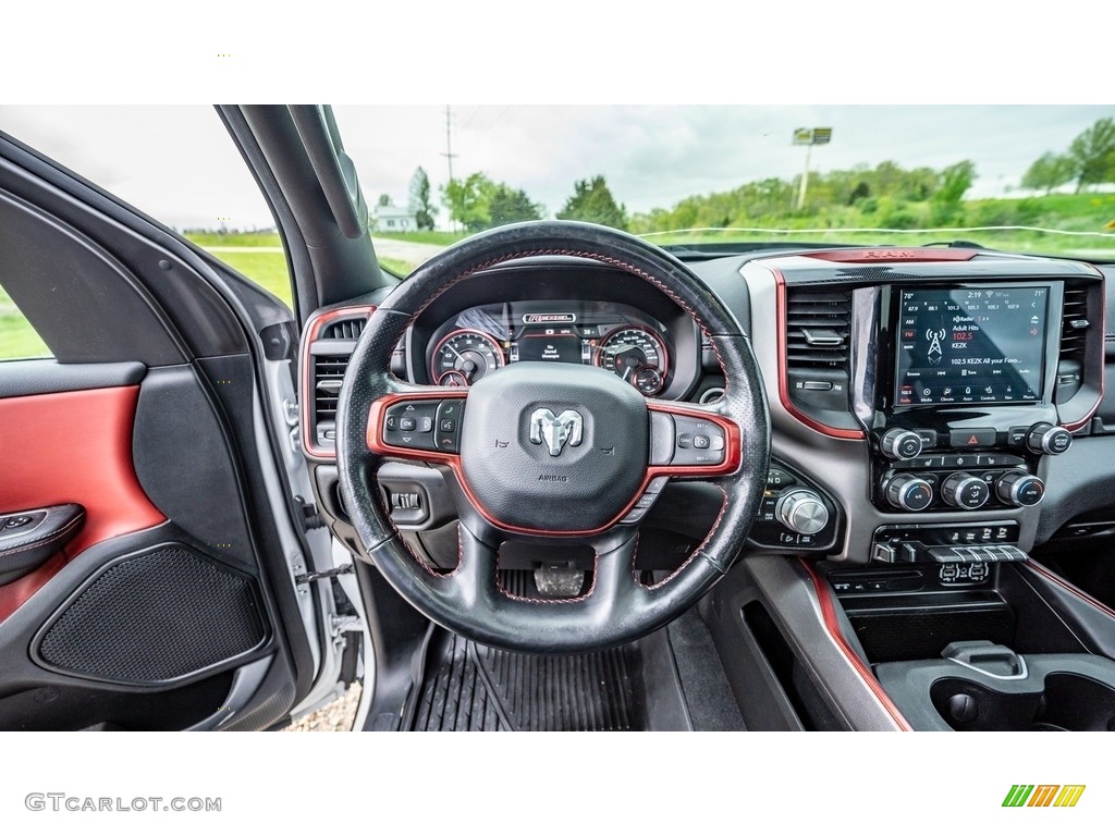 2019 Ram 1500 Rebel Crew Cab 4x4 Black/Red Dashboard Photo #144216501