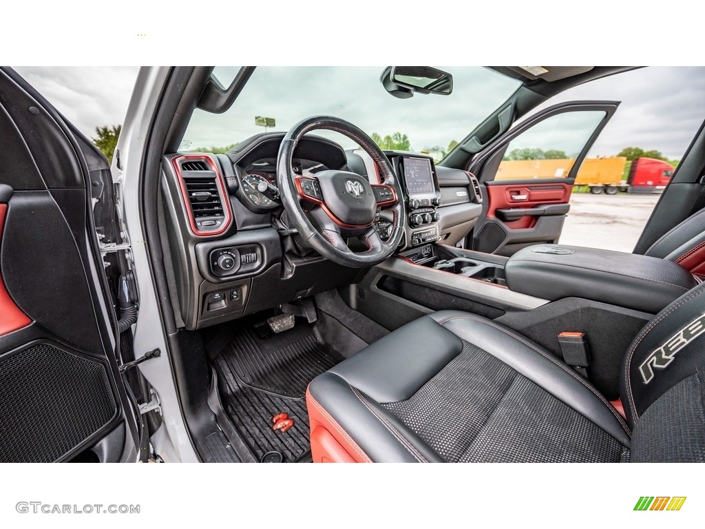 Black/Red Interior 2019 Ram 1500 Rebel Crew Cab 4x4 Photo #144216525