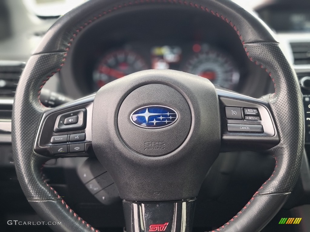 2019 Subaru WRX STI Black Ultrasuede/Carbon Black Steering Wheel Photo #144217206