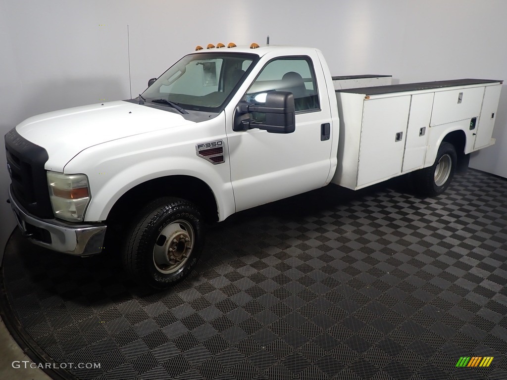 2008 F350 Super Duty XL Regular Cab 4x4 Chassis - Oxford White / Medium Stone photo #8