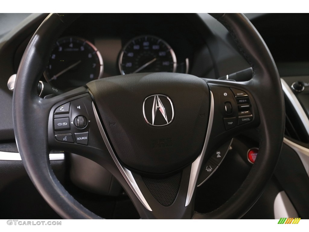 2020 Acura TLX V6 Technology Sedan Ebony Steering Wheel Photo #144218802
