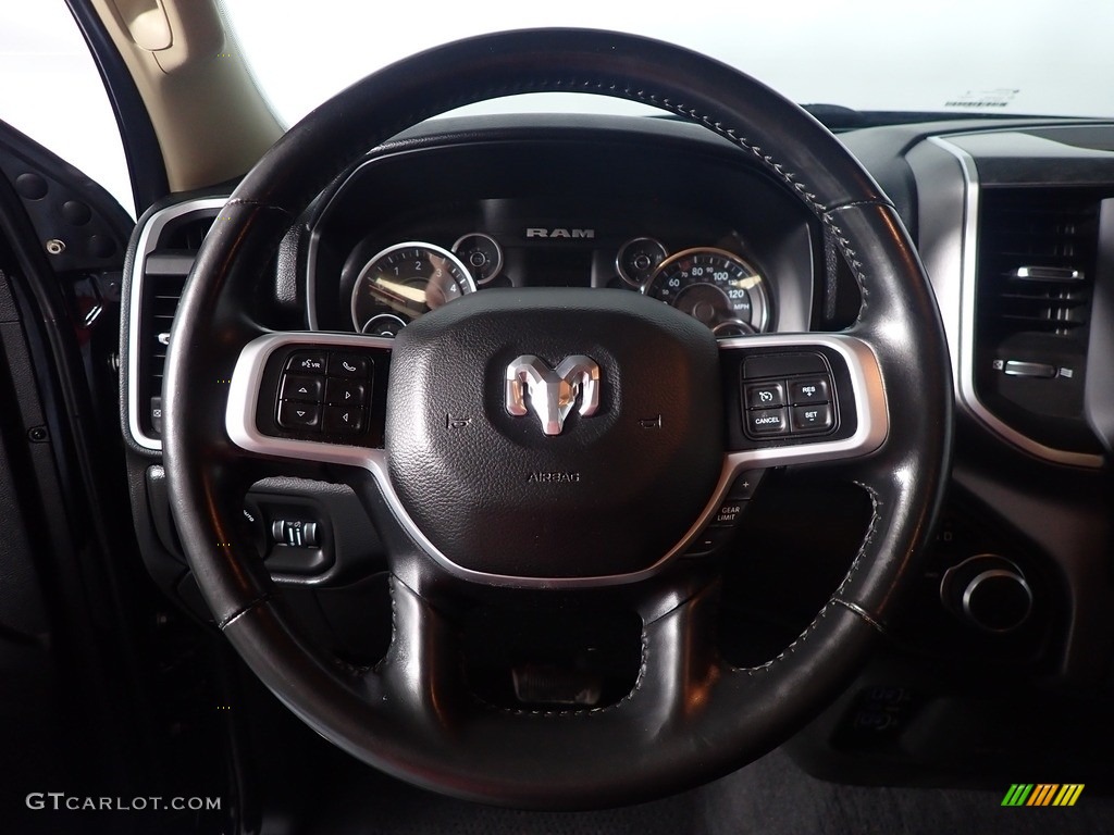 2019 Ram 2500 Bighorn Regular Cab 4x4 Black/Diesel Gray Steering Wheel Photo #144221907