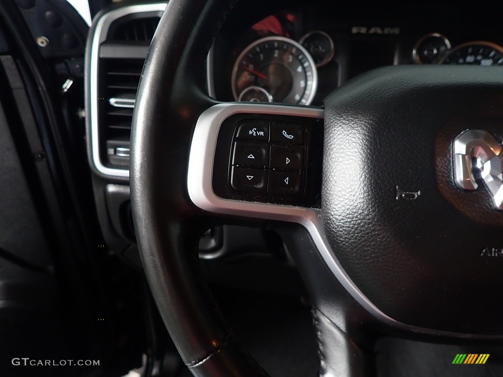 2019 Ram 2500 Bighorn Regular Cab 4x4 Black/Diesel Gray Steering Wheel Photo #144221952