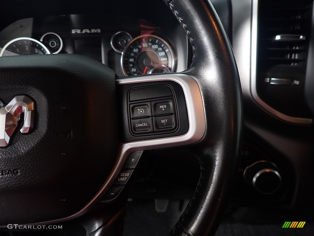 2019 Ram 2500 Bighorn Regular Cab 4x4 Black/Diesel Gray Steering Wheel Photo #144221973