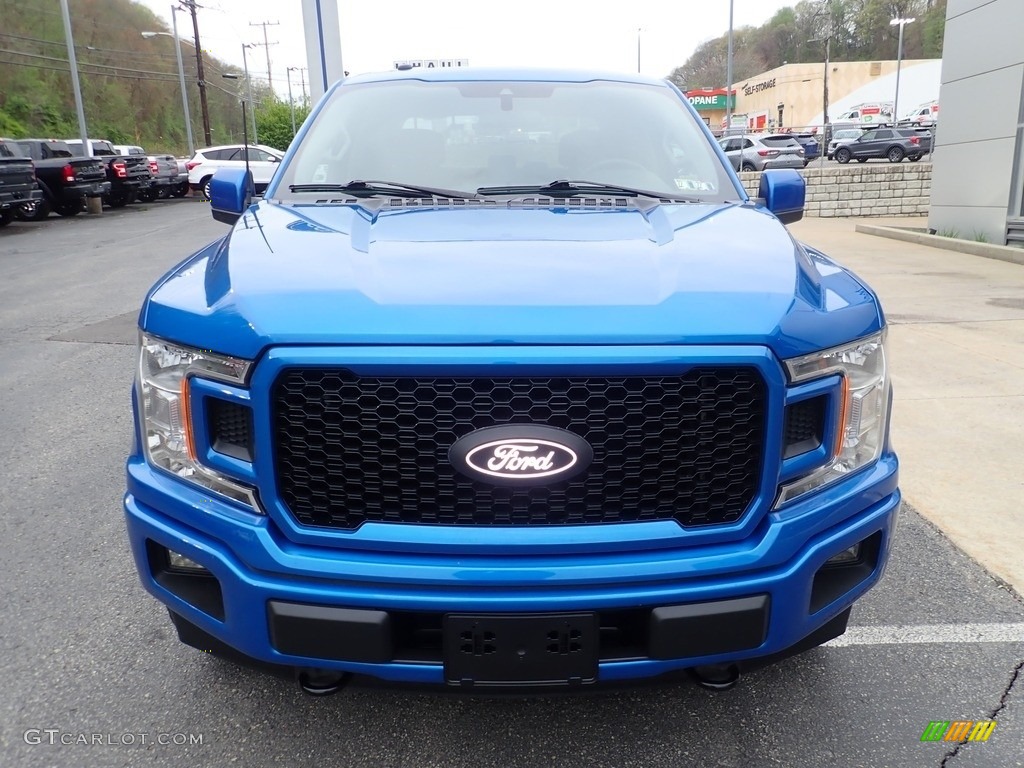 Velocity Blue 2019 Ford F150 XL SuperCrew 4x4 Exterior Photo #144222465