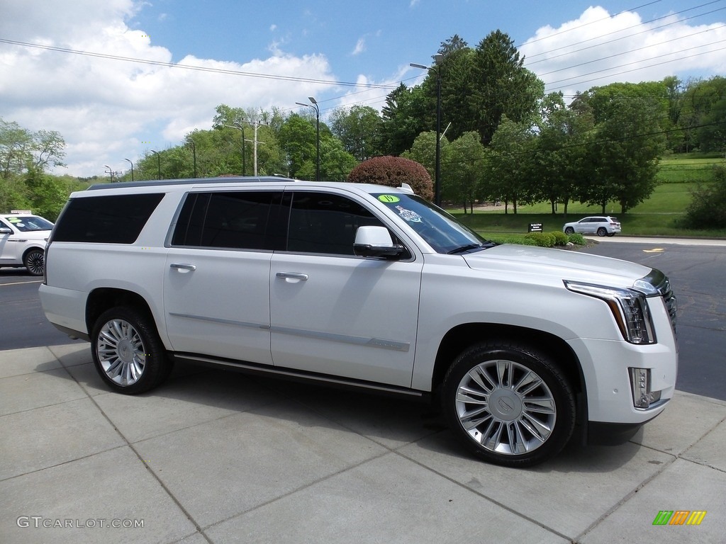 Crystal White Tricoat 2019 Cadillac Escalade ESV Platinum 4WD Exterior Photo #144222807