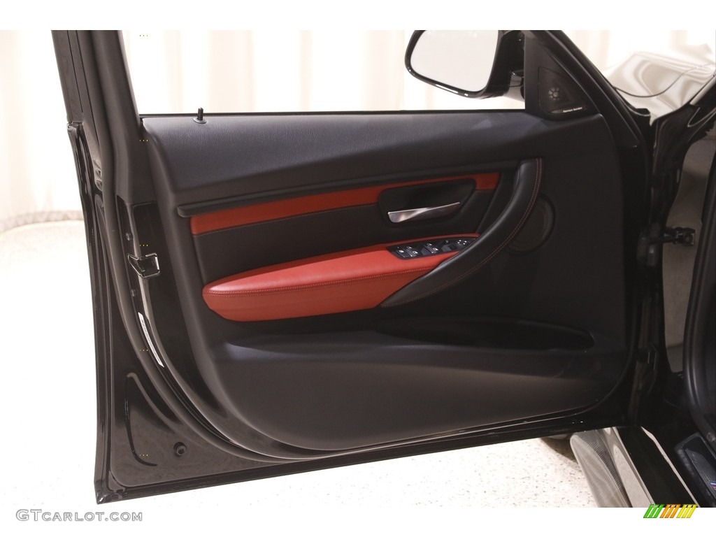 2018 BMW M3 Sedan Sakhir Orange/Black Door Panel Photo #144224598