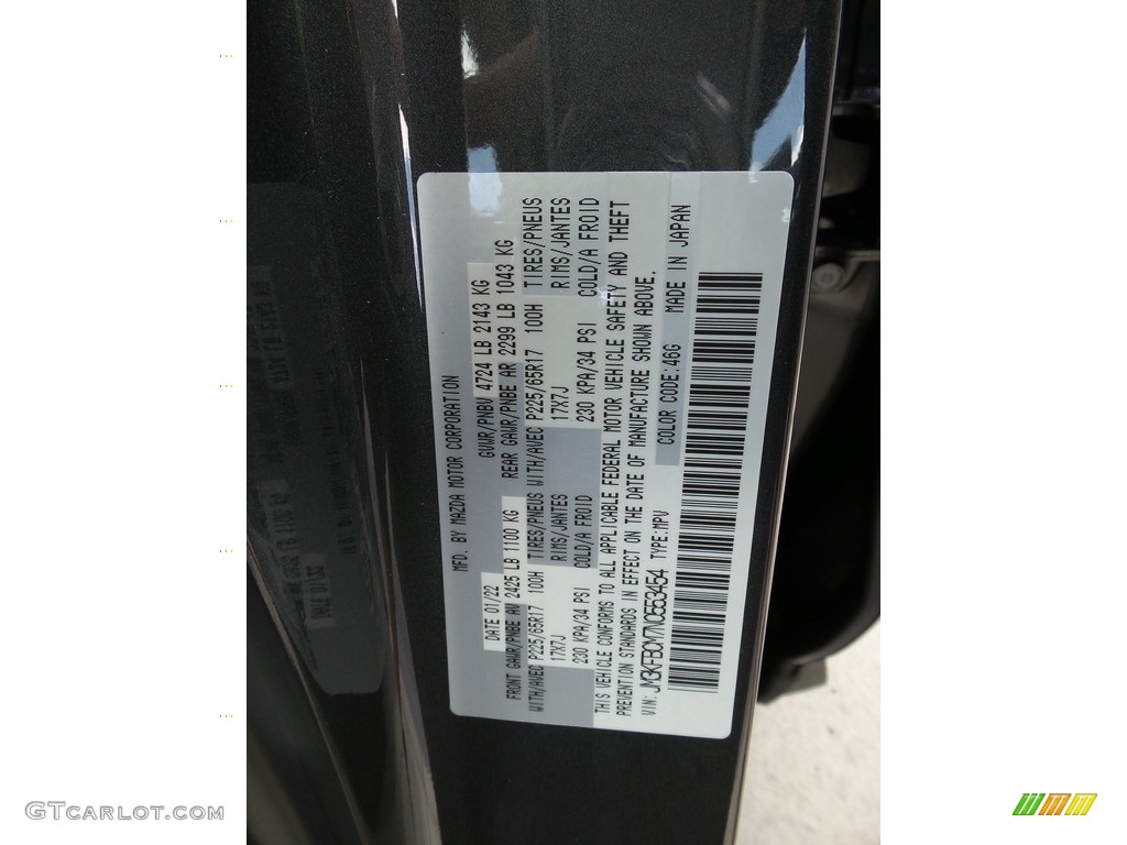 2022 CX-5 Color Code 46G for Machine Gray Metallic Photo #144225162