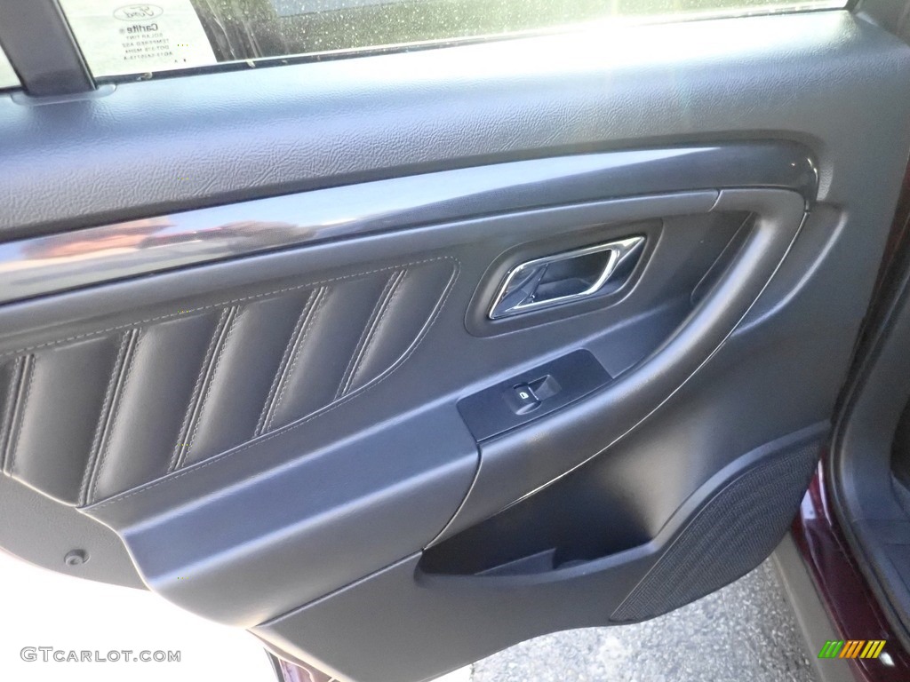 2018 Ford Taurus SHO AWD Charcoal Black/Mayan Gray Door Panel Photo #144225717