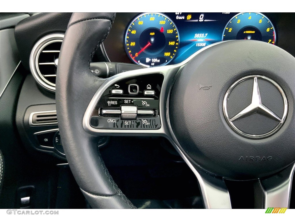 2021 Mercedes-Benz C 300 Sedan Black Steering Wheel Photo #144225936