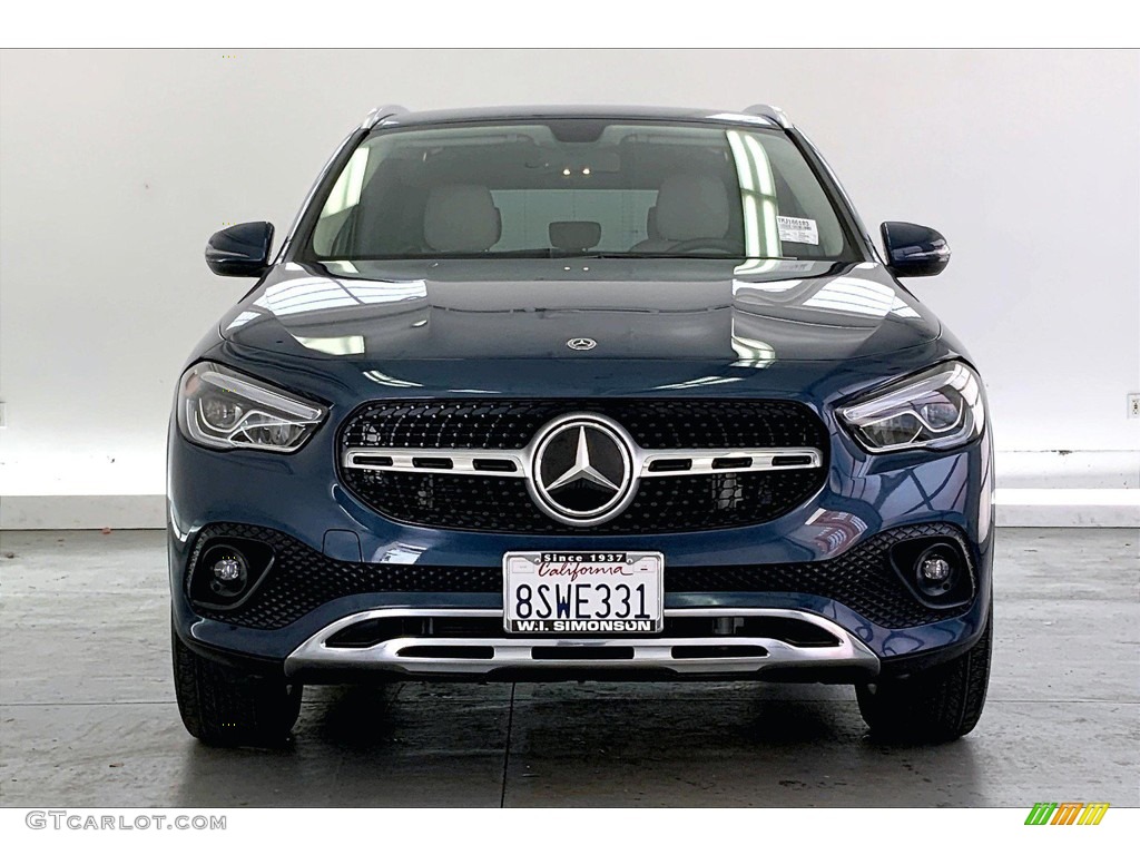 2021 GLA 250 - Denim Blue Metallic / Macchiato Beige photo #2