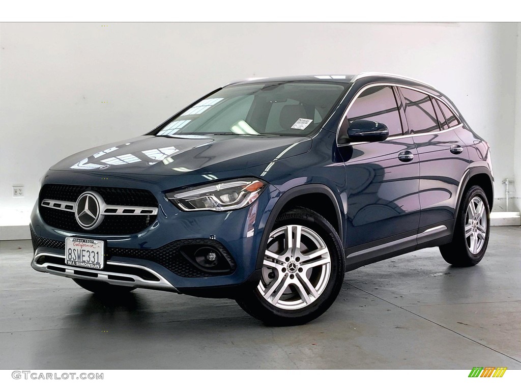 2021 GLA 250 - Denim Blue Metallic / Macchiato Beige photo #12