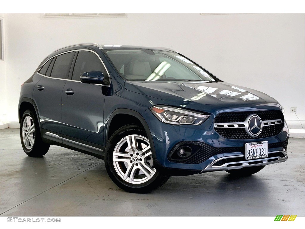 2021 GLA 250 - Denim Blue Metallic / Macchiato Beige photo #34