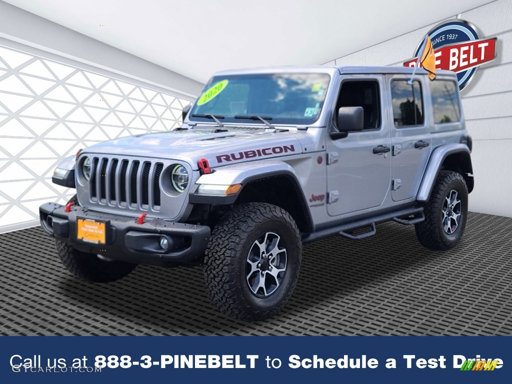 2020 Wrangler Unlimited Rubicon 4x4 - Billet Silver Metallic / Black photo #1