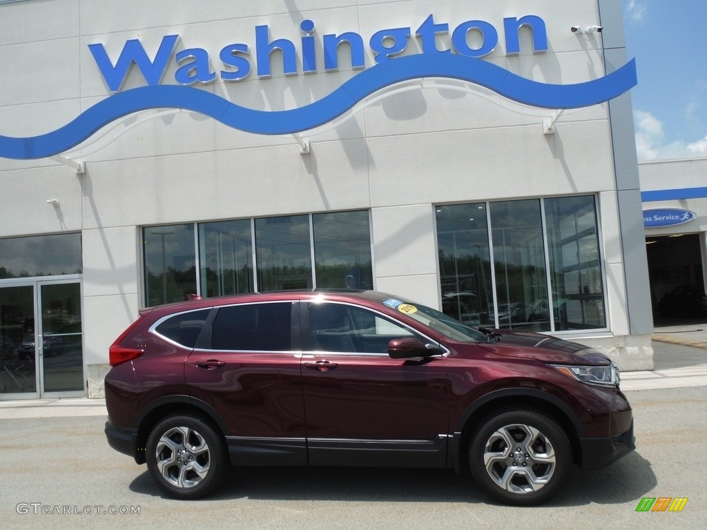 2019 CR-V EX-L AWD - Basque Red Pearl II / Gray photo #2