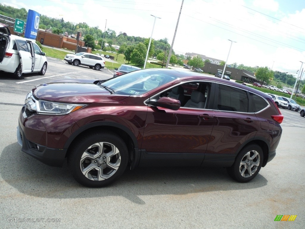 2019 CR-V EX-L AWD - Basque Red Pearl II / Gray photo #7