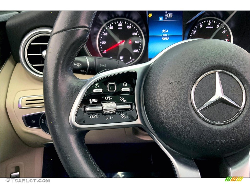 2020 Mercedes-Benz C 300 Sedan Silk Beige/Black Steering Wheel Photo #144228753