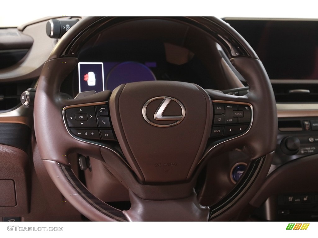 2019 Lexus ES 300h Flaxen Steering Wheel Photo #144228954