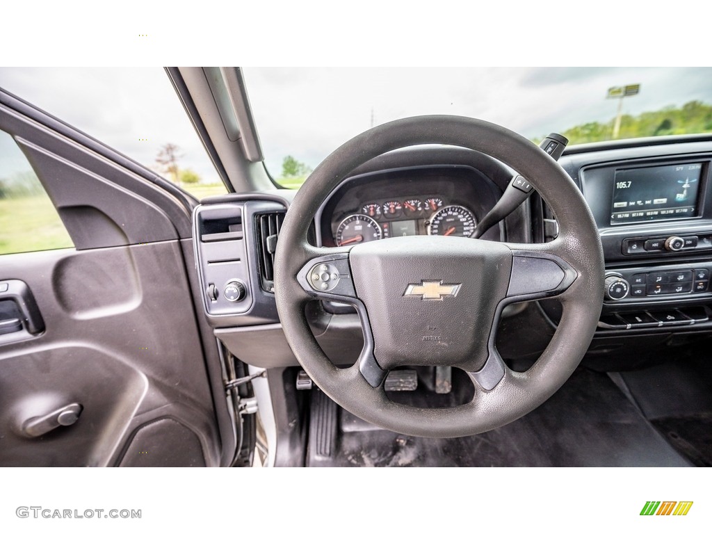 2017 Chevrolet Silverado 2500HD Work Truck Regular Cab Dark Ash/Jet Black Steering Wheel Photo #144230589