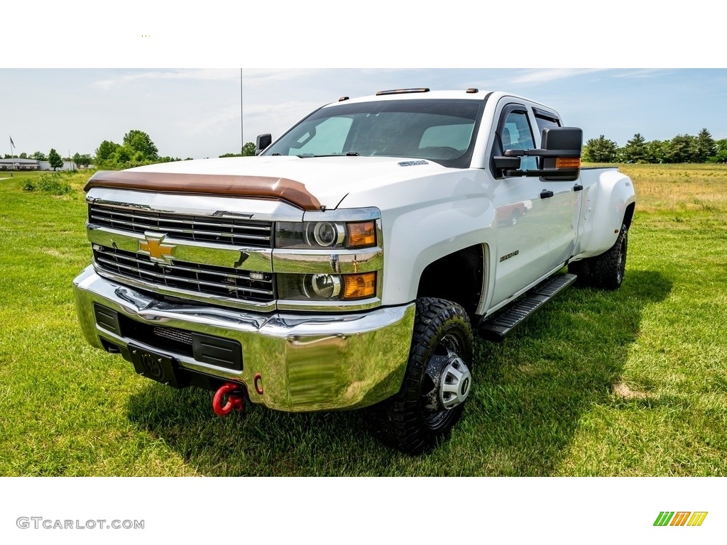 Summit White 2016 Chevrolet Silverado 3500HD WT Crew Cab 4x4 Exterior Photo #144230997