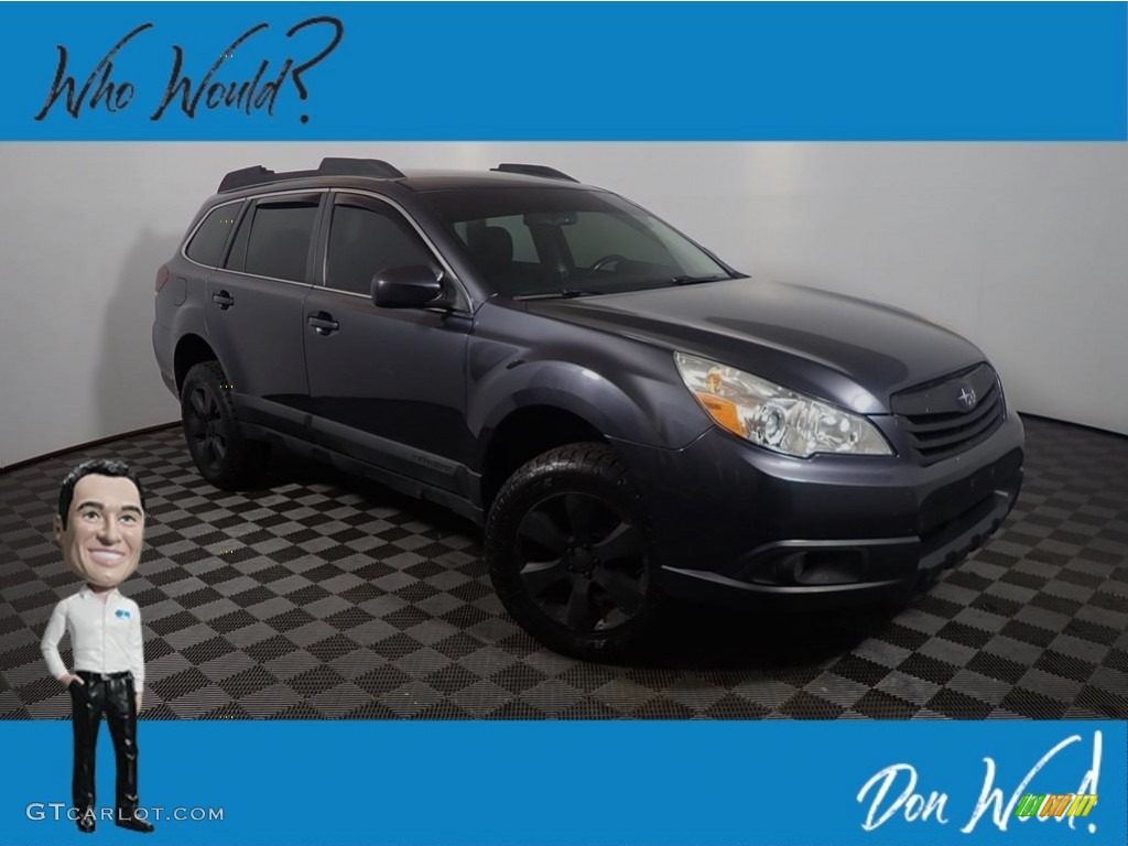 2011 Outback 2.5i Premium Wagon - Graphite Gray Metallic / Off Black photo #1