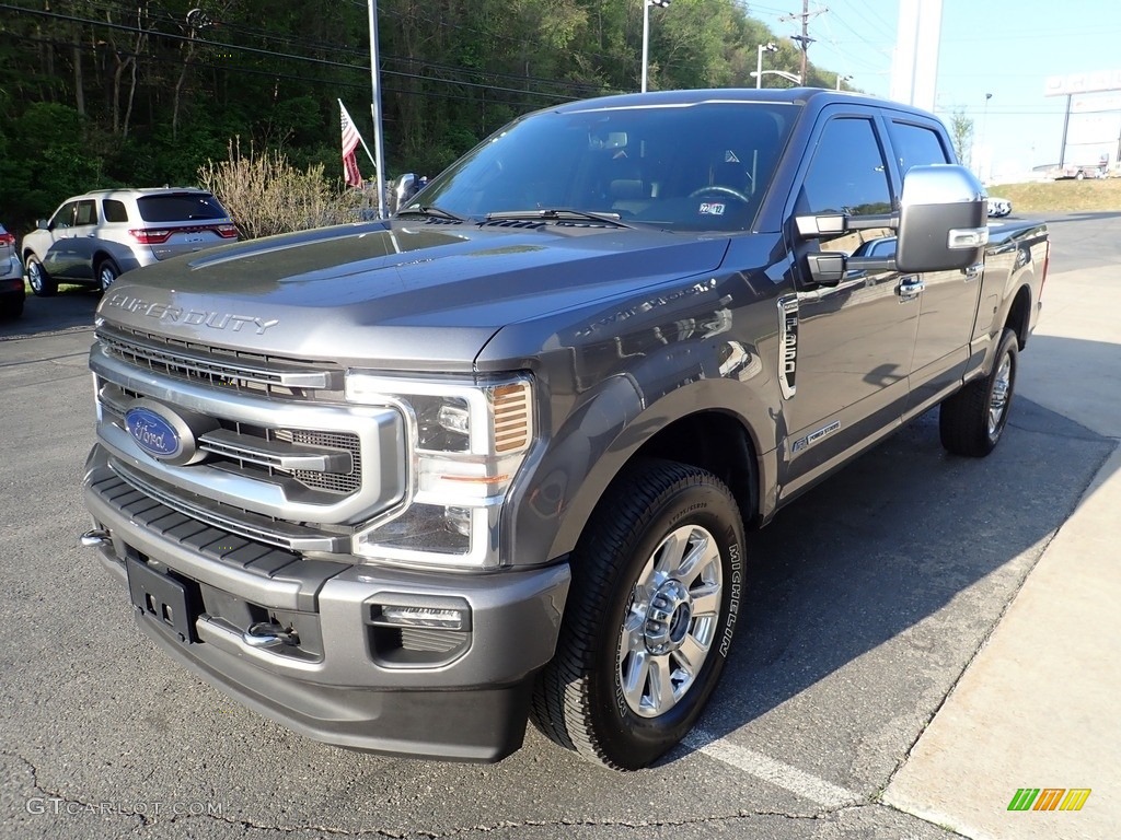 2021 F350 Super Duty Platinum Crew Cab 4x4 - Carbonized Gray / Black photo #8