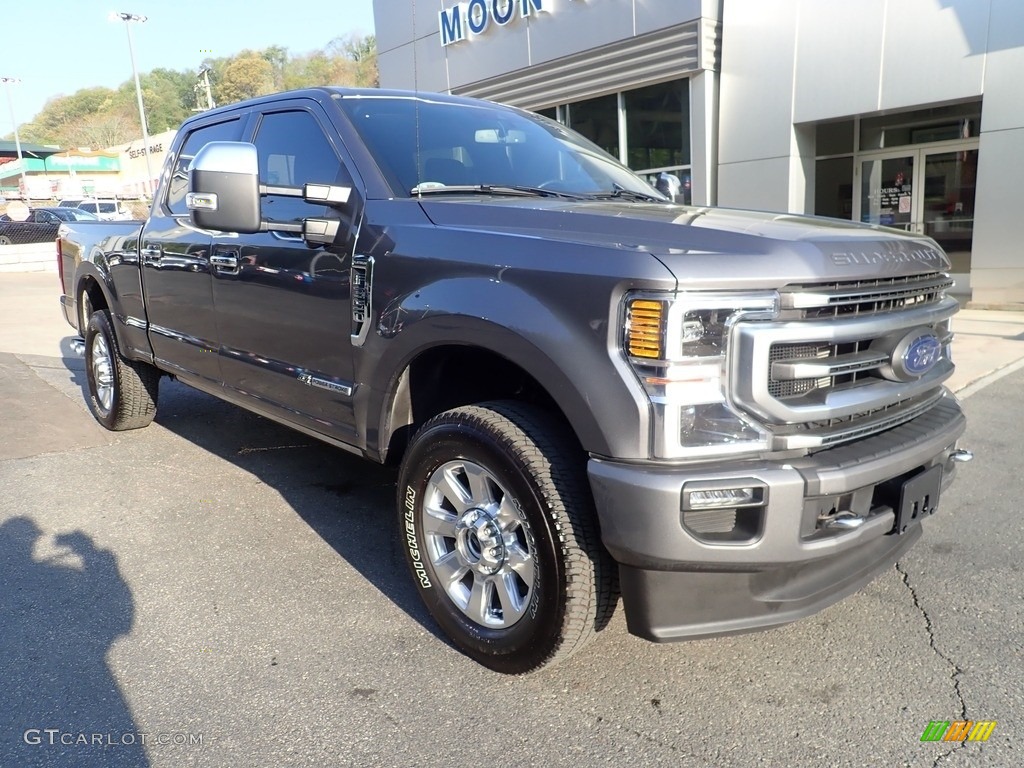 2021 F350 Super Duty Platinum Crew Cab 4x4 - Carbonized Gray / Black photo #10