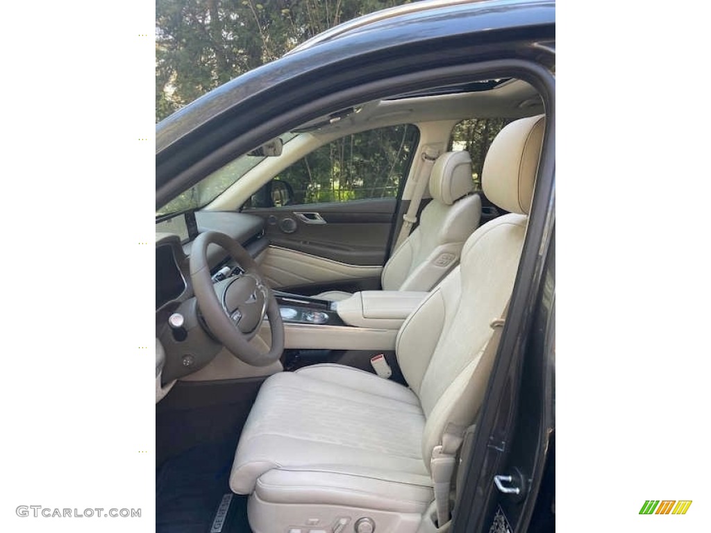 Beige/Taupe Interior 2021 Genesis GV80 3.5T Advanced Plus AWD Photo #144235701
