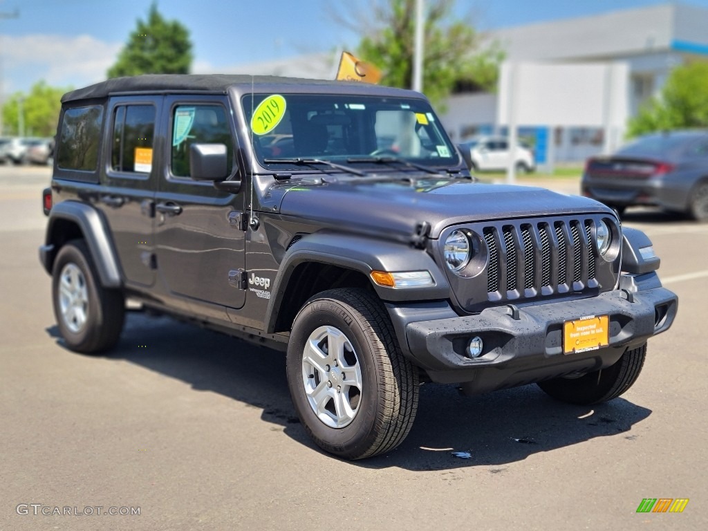 2021 Wrangler Unlimited Sport 4x4 - Granite Crystal Metallic / Black photo #16