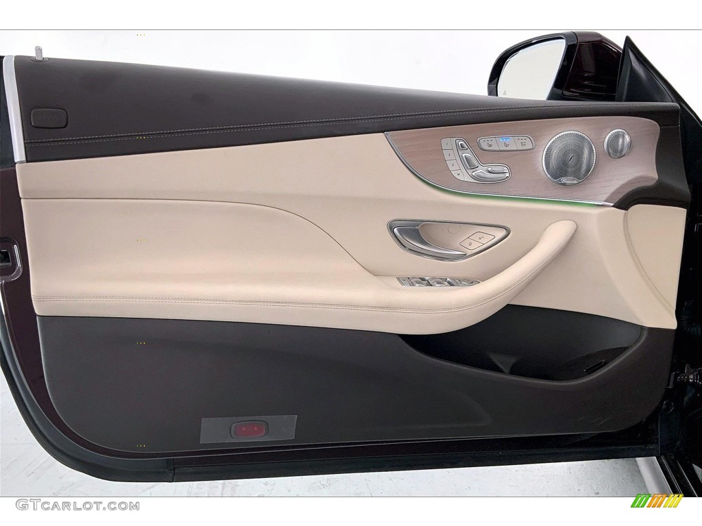 2019 Mercedes-Benz E 450 Cabriolet Macchiato Beige/Black Door Panel Photo #144237063