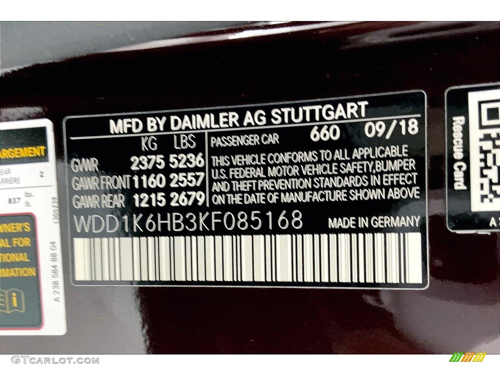 2019 E Color Code 660 for Rubellite Red Metallic Photo #144237252