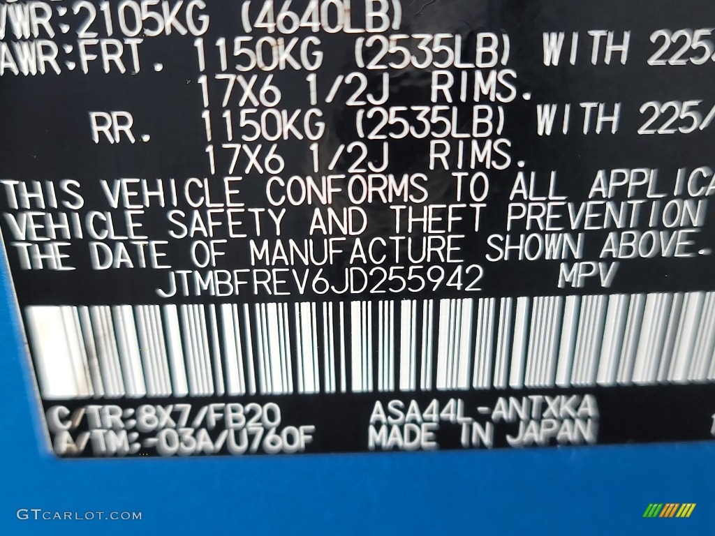 2018 RAV4 LE - Electric Storm Blue / Black photo #35