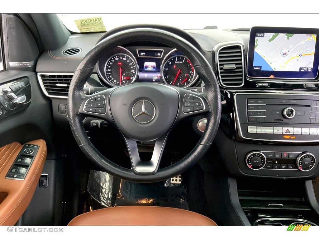 2019 Mercedes-Benz GLE 43 AMG 4Matic Coupe Saddle Brown/Black Steering Wheel Photo #144239403