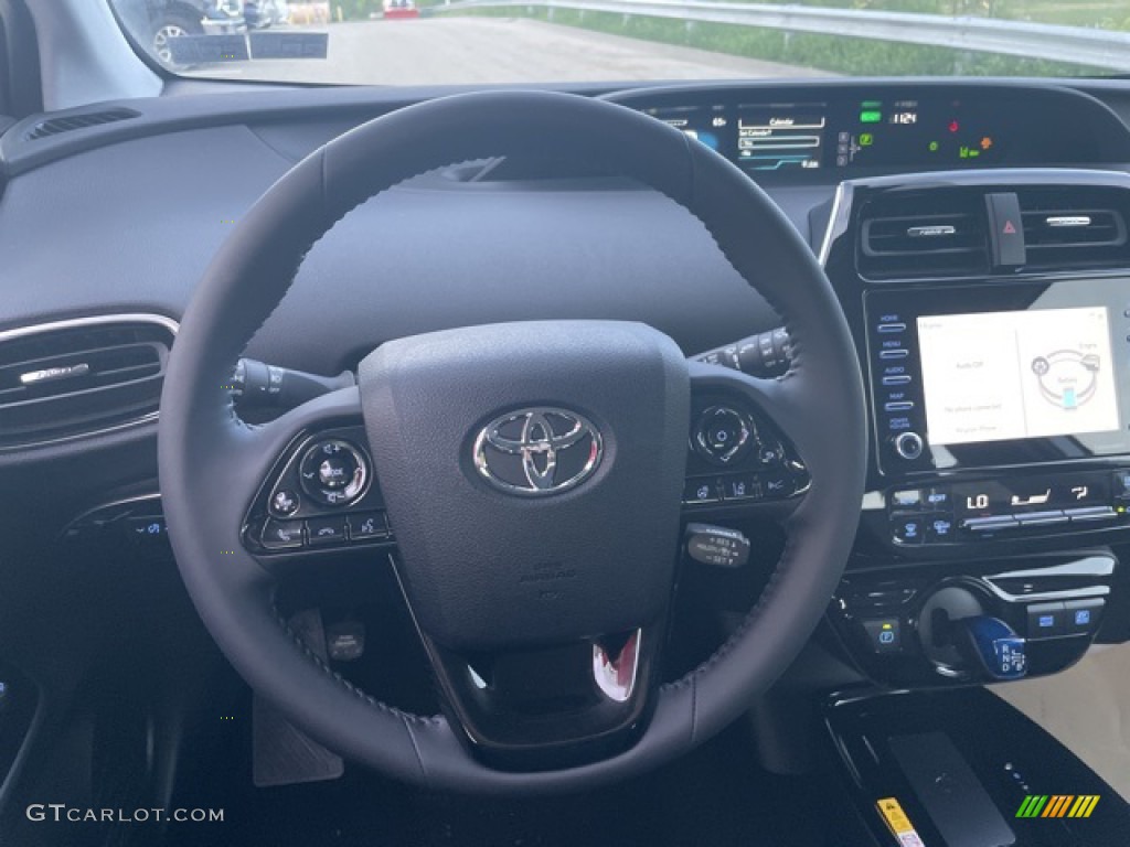 2022 Toyota Prius XLE AWD-e Black Steering Wheel Photo #144239595